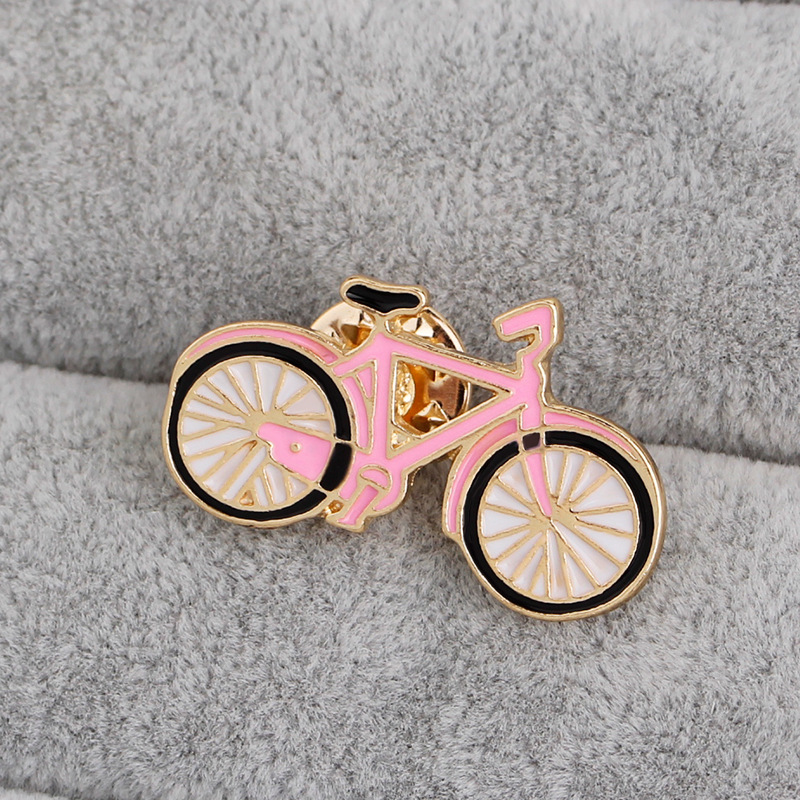 Cartoon Style Color Block Bicycle Ing Bottle Alloy Enamel Plating Kid's Brooches display picture 5