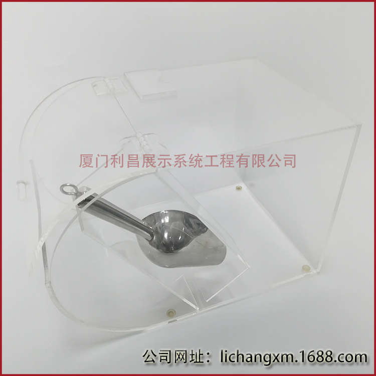 透明亚克力糖果盒 超市散装零食储物盒定制 有机玻璃带勺食品盒