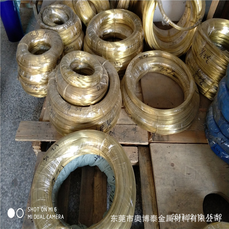 义乌供应H65高光亮耐氧化黄铜线0.6mm0.8mm1.0mm现货黄铜方线3×3