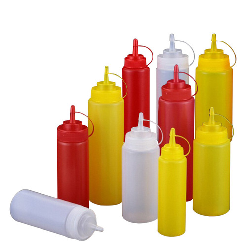 Manufacturer wholesale plastic leak-proof squeeze bottle salad sauce cream squeeze bottle jam bottle plastic bottle condiment bottle