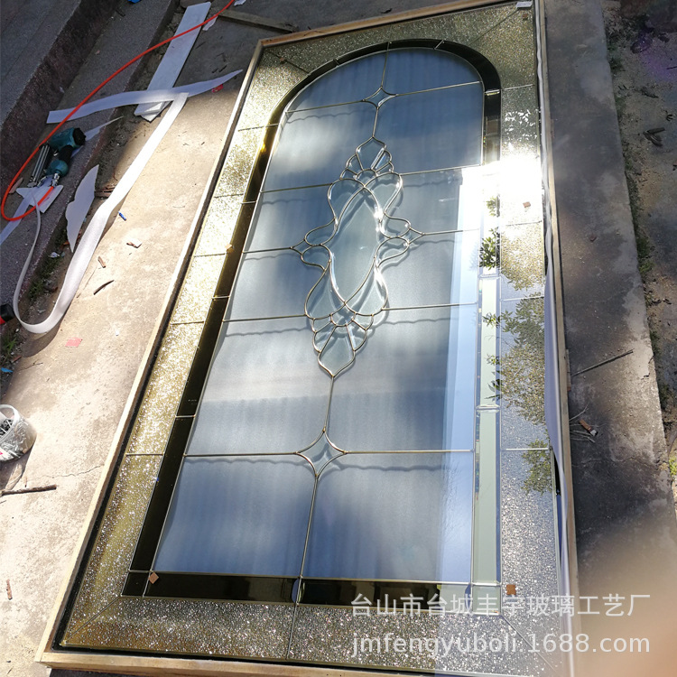 丰宇铜条玻璃 时尚精简门窗玻璃 别墅设计风格玻璃