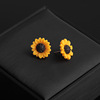 Fashionable cute earrings solar-powered, accessory, wish, flowered, simple and elegant design, wholesale