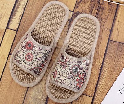韓版ins亞麻拖鞋居家棉麻涼拖鞋按摩地板拖鞋輕便無聲麻拖鞋男女