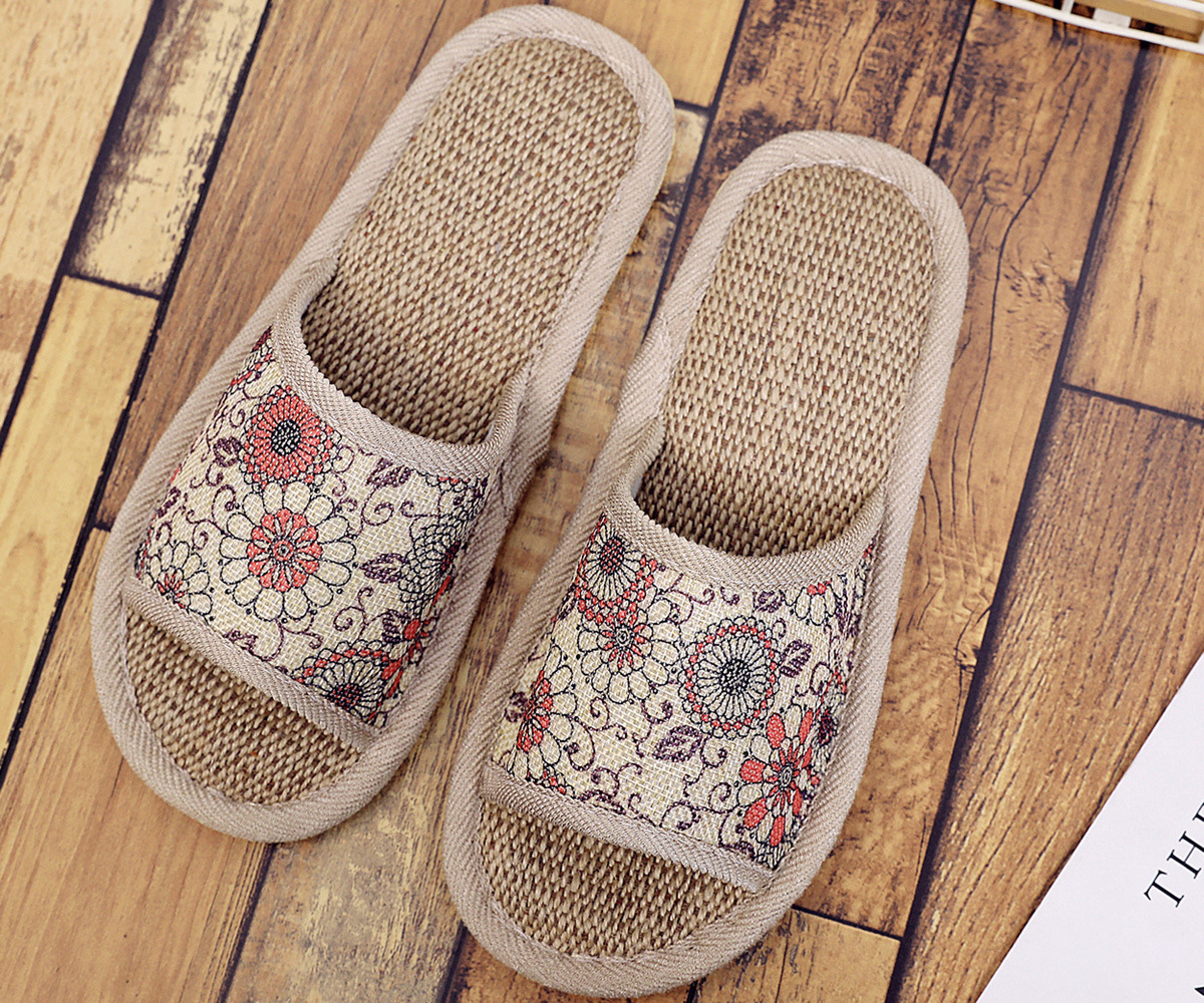 韓版ins亞麻拖鞋居家棉麻涼拖鞋按摩地板拖鞋輕便無聲麻拖鞋男女