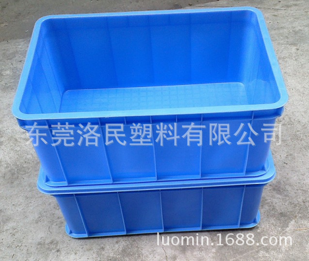 供应深圳塑料周转箱600*500*360蓝色周转箱 五金胶箱塑胶框
