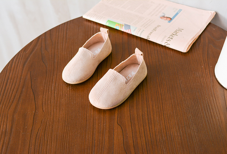 Kid's Vintage Style Solid Color Round Toe Flats display picture 1
