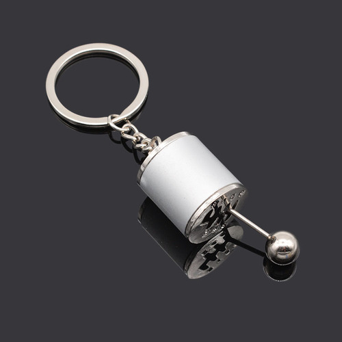 Metal key chain, car modified brake disc gear shifter key chain, car modified gear head key chain