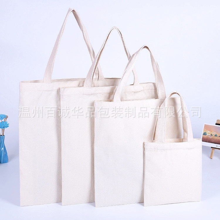 厂家外贸手提袋 批发手提帆布袋 粗棉绳购物袋 棉布手提袋