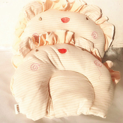 佩琪小熊彩棉婴儿枕头 新生儿宝宝婴幼儿枕头防偏头定型枕棉枕|ms