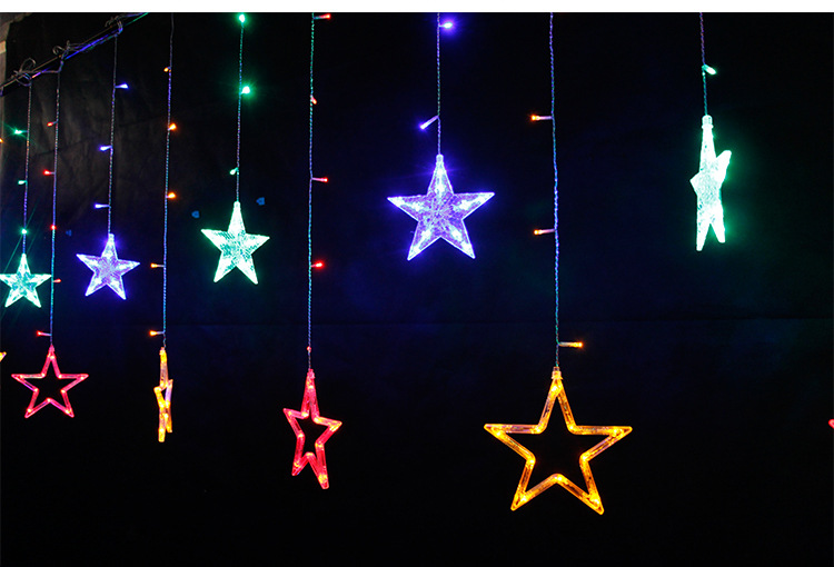 大小星星月亮窗帘灯9