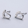 Universal earrings, silver needle, simple and elegant design, silver 925 sample