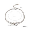 Metal ankle bracelet with letters, fashionable set, decorations, European style