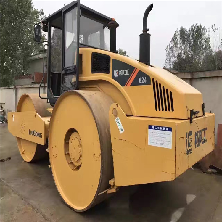二手柳工21-24铁三轮压路机,柳工624静压光轮压路机