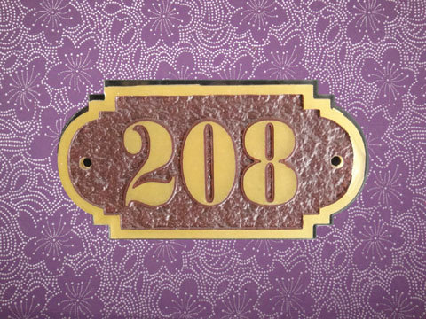 亚克力浮雕门号牌宾馆立体门牌酒店立体浮雕门牌定制