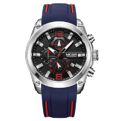 Cross-border MEGIR watch multi-function chronograph calendar sports watch men's watch 2063