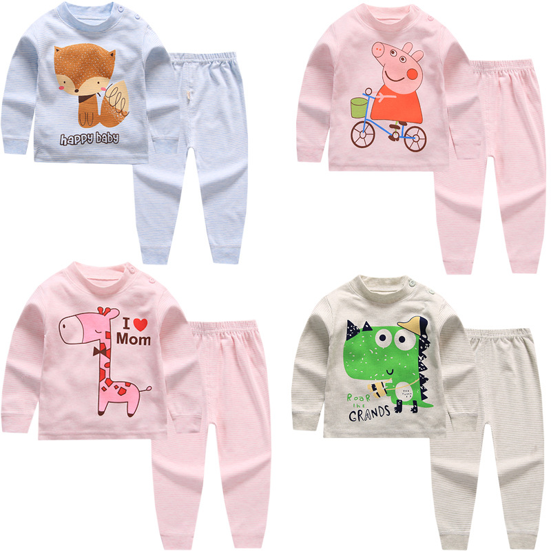 新款童装彩棉内衣套装婴儿秋季衣服宝宝纯棉秋衣秋裤商丘儿童内衣