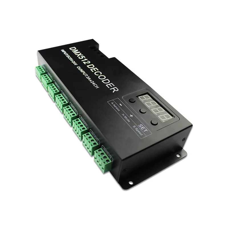 Новый DMX512 кодер 24 маршрута производителя DMX управляемый 3A 24 канала кодер DC5-24V управление