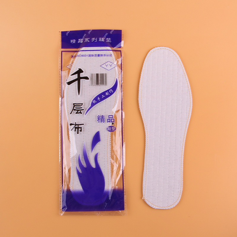 厂家批发复合千层布鞋垫男女防臭吸汗透气跑江湖鞋垫