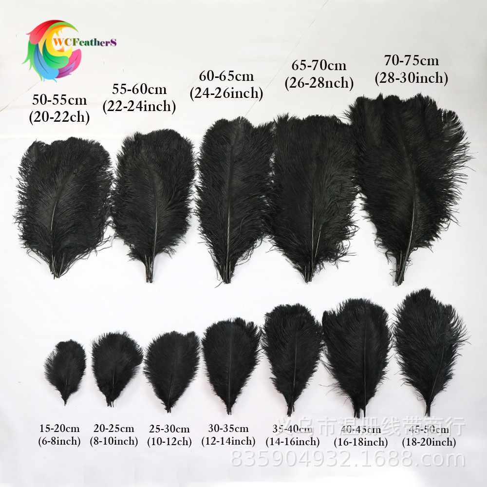 温册羽毛厂家定制原支小鸵鸟毛布边服装裙摆装饰小羽毛100码起详情图4