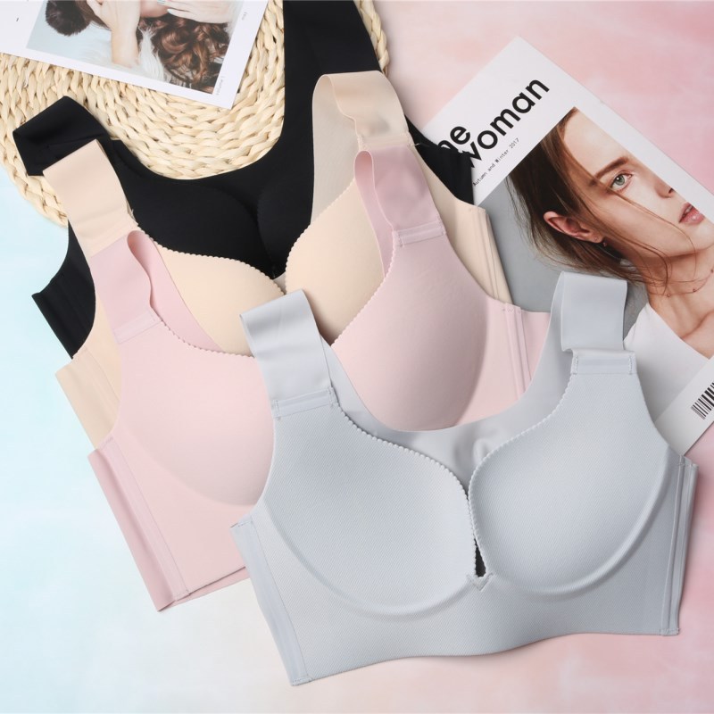 日本尚品无痕安心内衣女素肌肤婴儿棉背心无钢圈运动瑜伽睡眠文胸