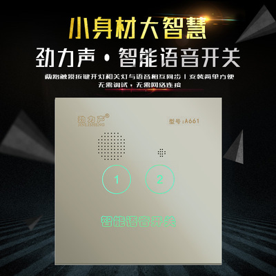 批发智能语音开关说话控制灯触摸多功能同步控制通用86型一件代发