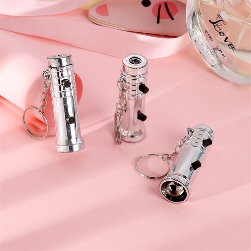 Portable purple and white light LED dual-purpose currency detector lamp mini dual-light small flashlight currency detector keychain pendant