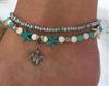 Accessory, turquoise beach ankle bracelet from pearl