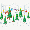 Creative Christmas glossy removable decorations on wall, factory direct supply, new collection