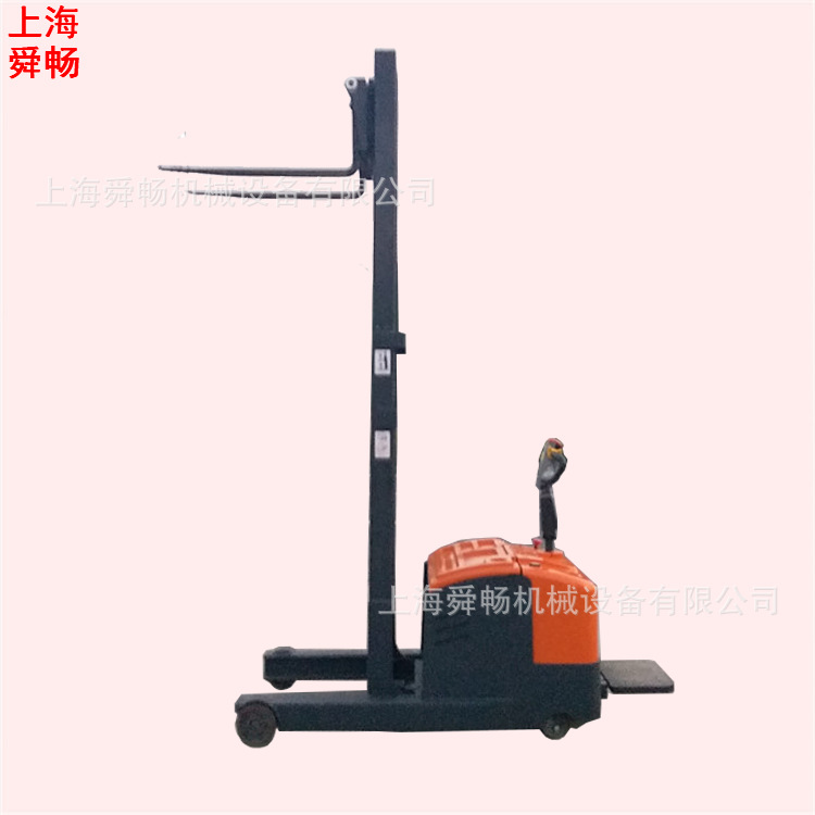前移全电动堆高车电瓶堆垛车 液压升高机1.5T站驾无腿式电动叉车
