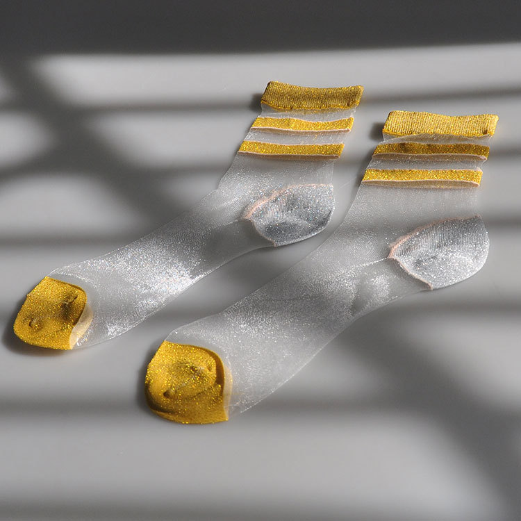 三杠条纹玻璃丝袜-803