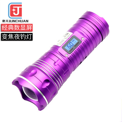 高亮LED夜钓灯 厂家直销蓝光白光大功率垂钓灯 可充电变焦钓鱼灯|ms