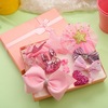 Children's set, hair accessory with bow, hairgrip, bangs, hairpins for princess, jewelry