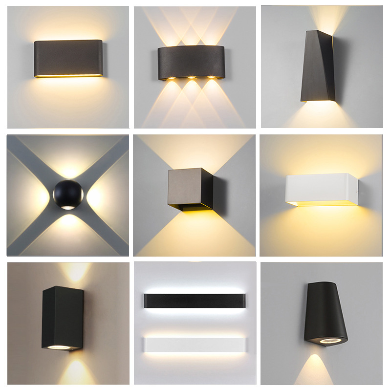 outdoors led Wall lamp Geometry indoor Wall lamp 6/12W Simplicity originality American style hotel background Waterproof wall Wall lamp