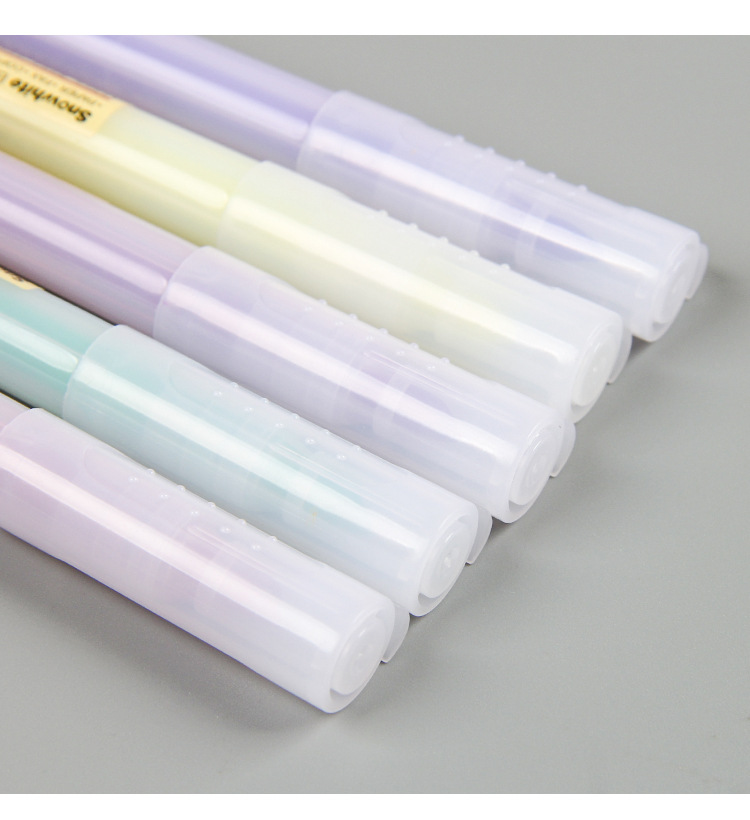 8g Weight School Occasion Plastic Material Pink, Purple, Red, Green, Blue, Yellow Color Fashion Fluorescent Note Pens Color Strokes Key Markers Candy-colored Flashing Pens 3