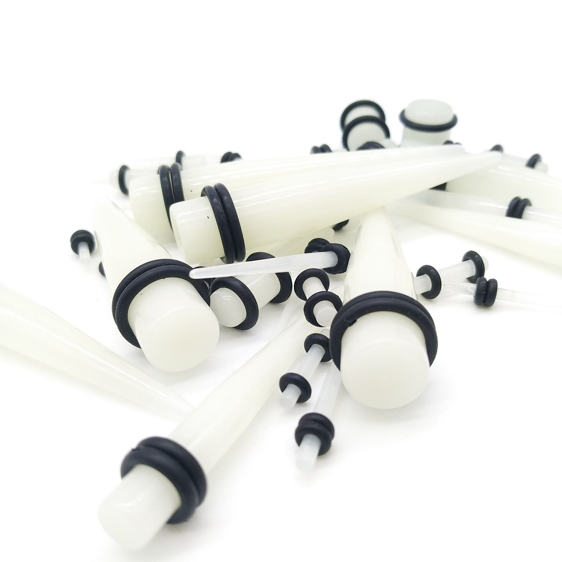Acrylic Luminous Spike Ear Taper Expander - Geometric Body Jewelry for Ear Piercing detail image 7