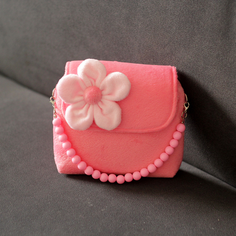 Sweet Flower Plush Small Square Bag