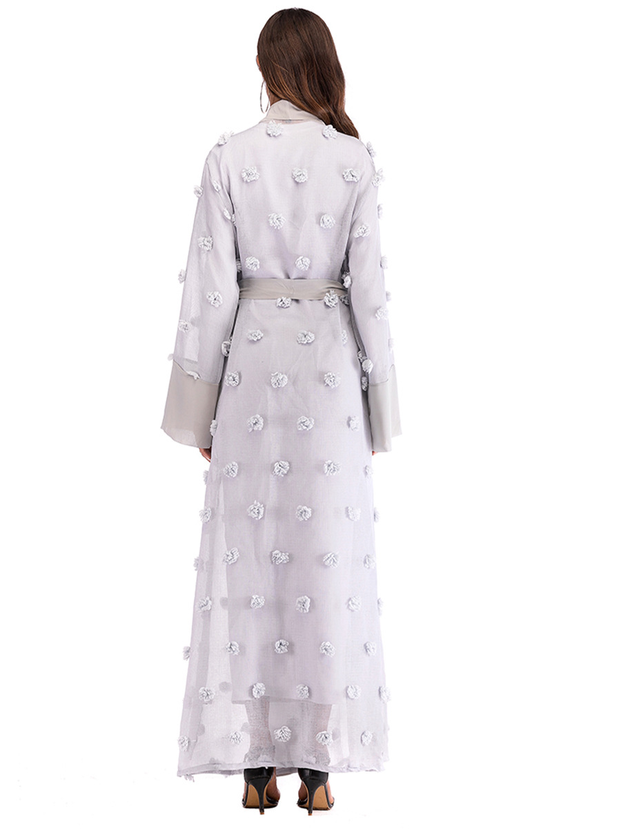 Title 32, Kadınlar için 3D Çiçek Örgü Gevşek Dantel Uzun ...