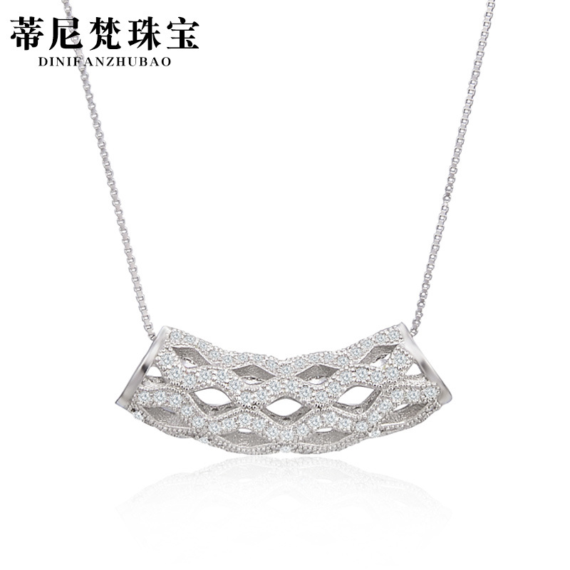 Moda europea y americana popular plata colgante s925 collar femenino accesorios fuente fábrica joyería al por mayor de una sola pieza entrega
