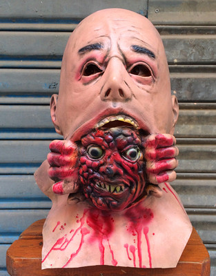 latex Bald Big ghost Mask Screech Devil May Cry Zombie COS Cry Halloween terror Biochemical Zombies Headgear