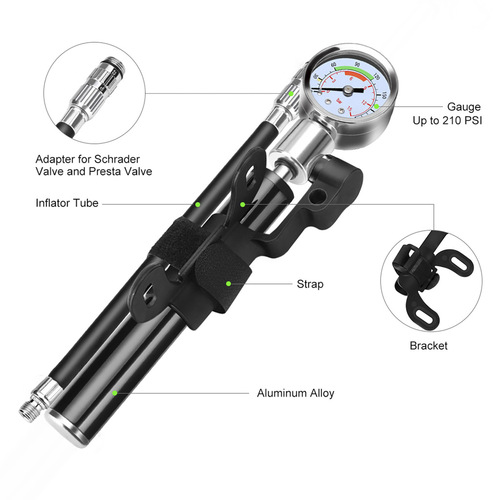 Bicycle tool set disassembly and repair tire repair tool set repair mountain bike pump pressure gauge