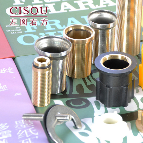 Bathroom faucet fixings, extended fixing base, big foot nut, threaded pipe, heightening high foot installation fastening accessories