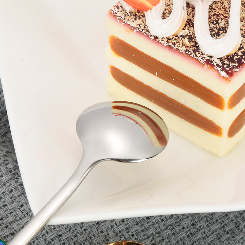 Bunter Kaffeelöffel Aus Edelstahl Mit Eingraviertem Logo_voghion.com