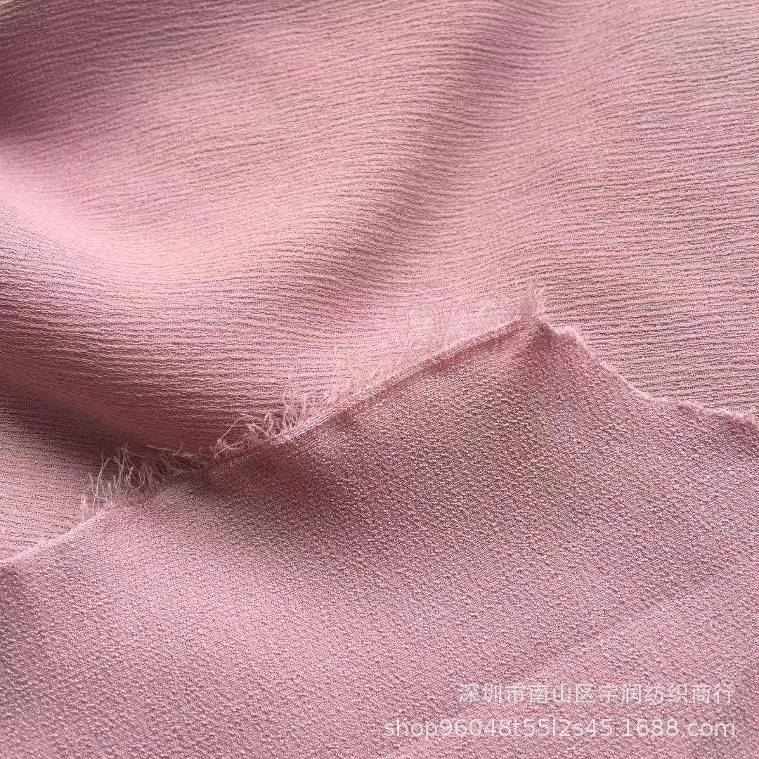 现货供应 雪纺面料 梭织竹节纹雪纺 垂感好 女士连衣裙 短裙布料