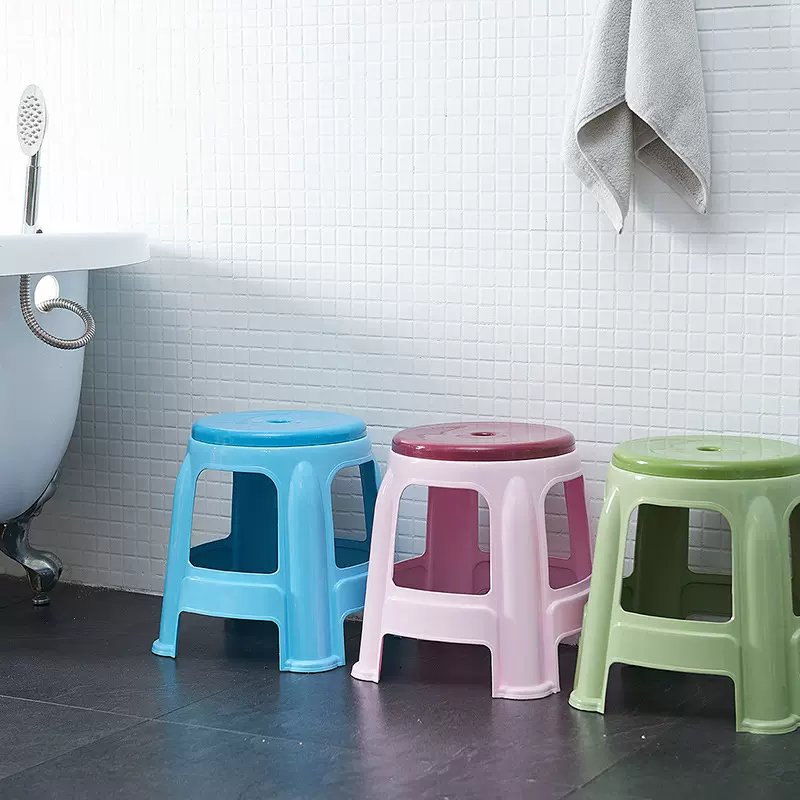 加工定制多规格塑料凳子家用椅子加厚成人时尚创意凳圆凳餐桌凳