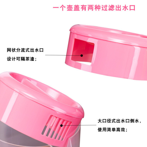 Cold kettle with scale, plastic ice kettle with lid, juice jug 5000ml large kettle, large capacity heat-resistant cold kettle