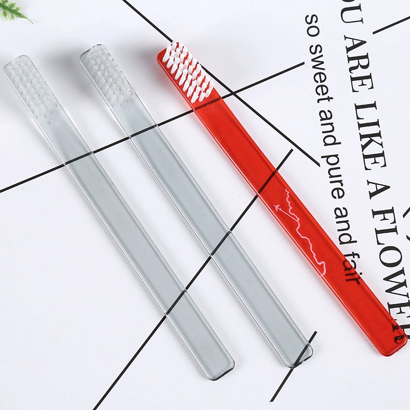 Зубная щетка для авиационного отеля, изогнутая плоская зубная щетка, дорожные принадлежности для зубных щеток