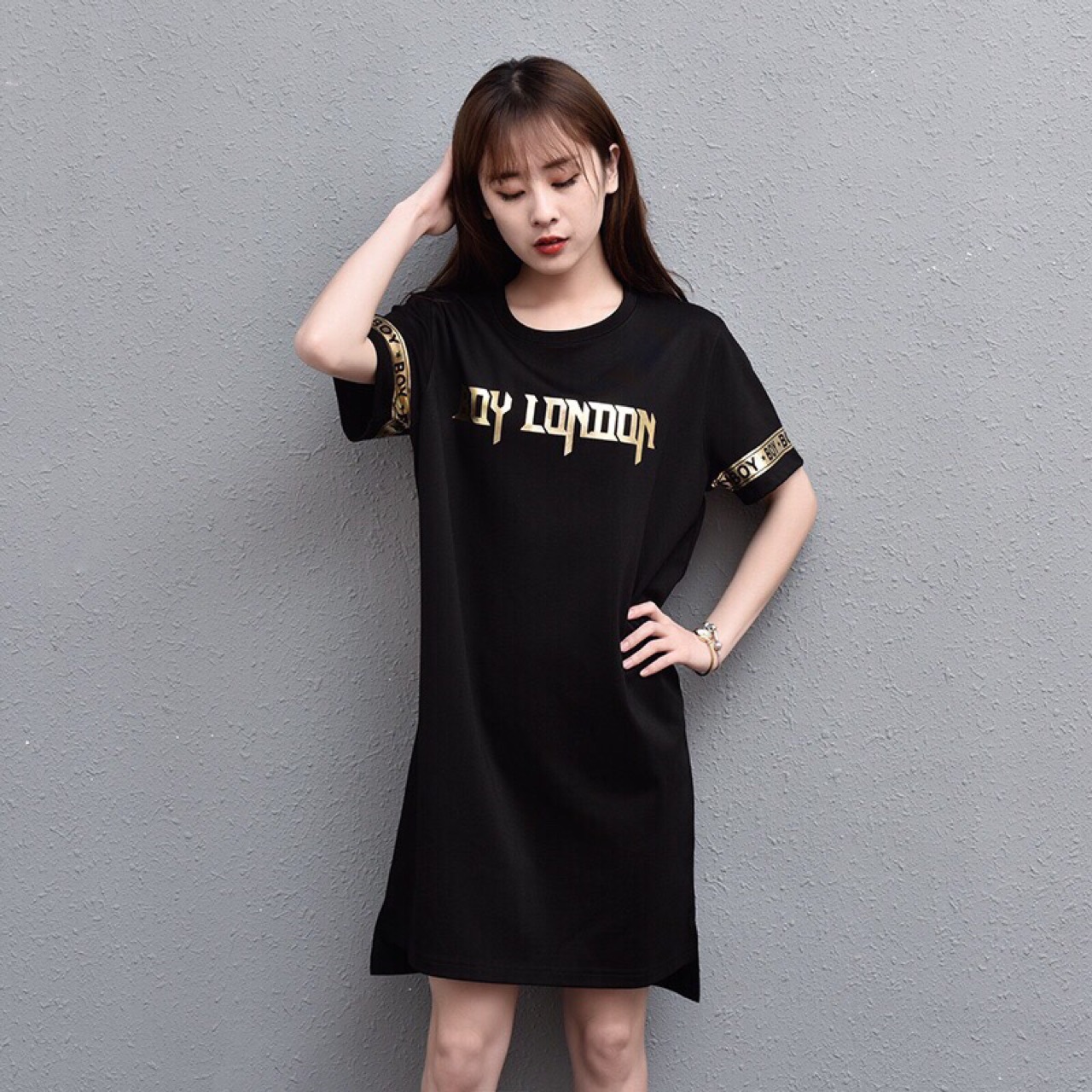 可一件代发2019夏装新款锋跃时尚运动连衣裙女士修身圆领短袖裙子