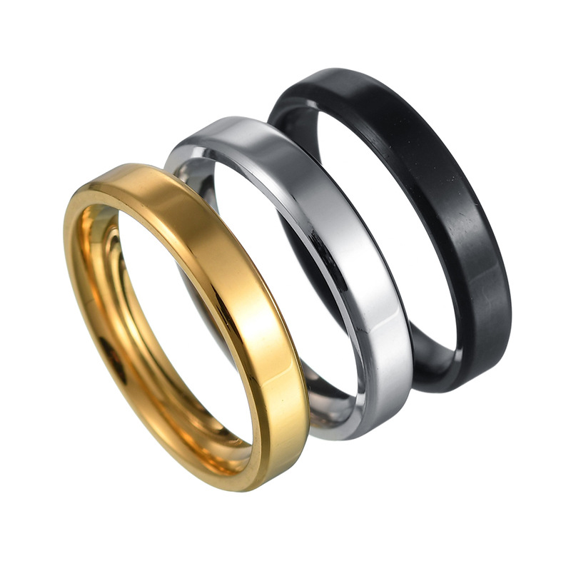 Simple Style Geometric Stainless Steel Plating Rings 1 Piece