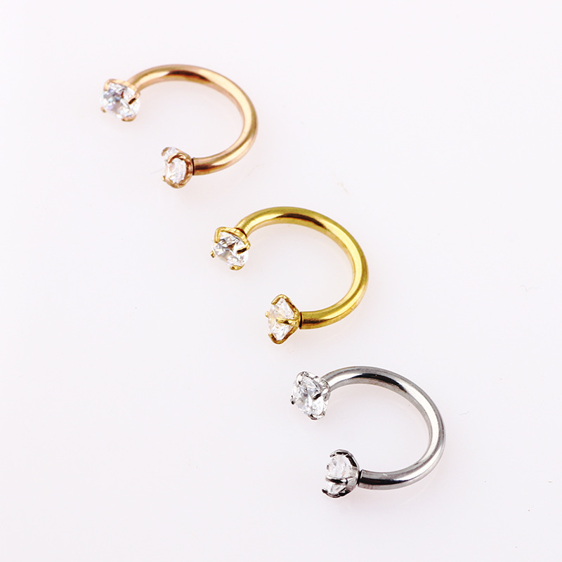 Labret piercing jewelry detail image