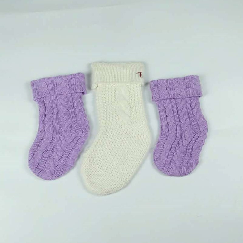 Suministro directo de fábrica de calcetines de Navidad de lana de acrílico de punto calcetines de Navidad fuente de fábrica barato al por mayor de bienvenida a la compra